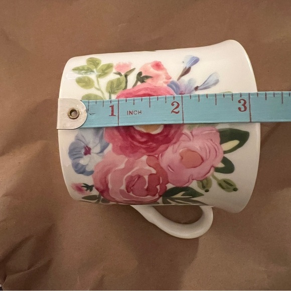Stechcol Gracie Bone China by Coastal Imports White Cup Mug Pink Flower Garden - Picture 9 of 13